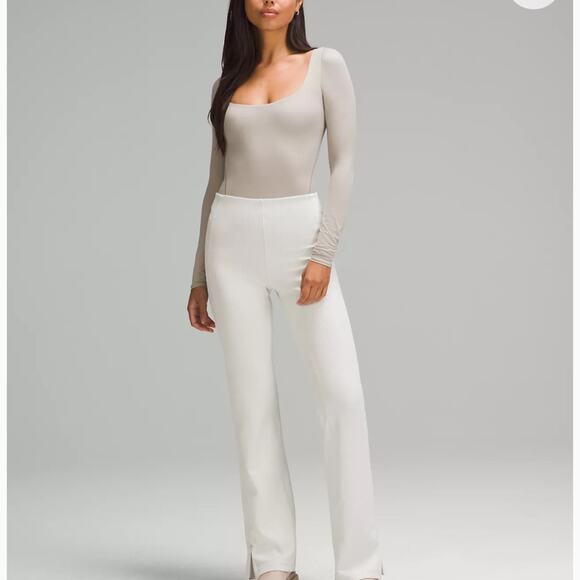 Lululemon riverstone RVST Large Ultra-Soft Nulu Square-Neck Long-Sleeve Bodysuit - Picture 6 of 6